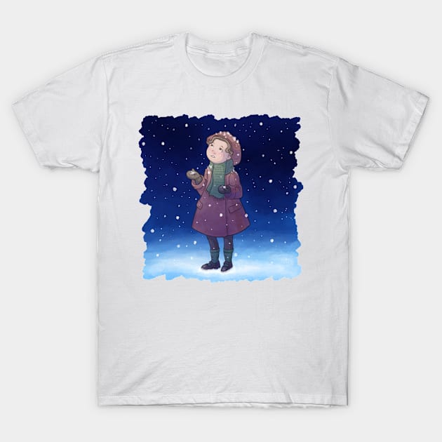 First Snow / Winter picture / snowfall T-Shirt by Griffindiary